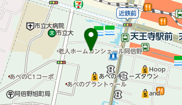 セブン銀行 あべのキューズモール 共同出張所の地図画像