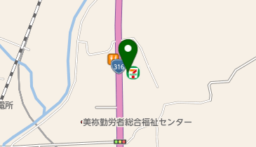 セブンイレブン 美祢長ヶ坪店の地図画像