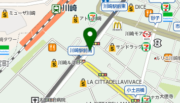 セブン銀行 川崎アゼリア 共同出張所の地図画像