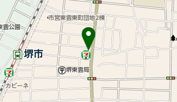 セブンイレブン 堺東雲東町店の地図画像