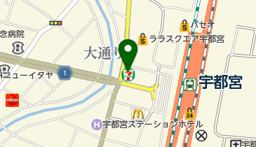 セブンイレブン 宇都宮駅前店の地図画像