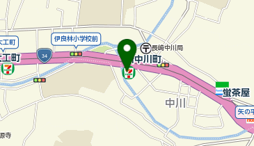 セブンイレブン 長崎中川1丁目店の地図画像
