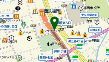セブン銀行 西鉄天神高速バスターミナル 共同出張所の地図画像