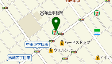 セブンイレブン 静岡中田2丁目店の地図画像