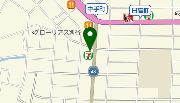 セブンイレブン 刈谷中手町店の地図画像