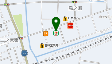 セブンイレブン 磐田鳥之瀬店の地図画像