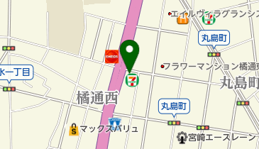 セブンイレブン 宮崎橘通東5丁目店の地図画像