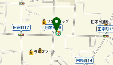 セブンイレブン 函館田家町店の地図画像