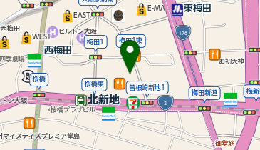 セブンイレブン 大阪駅前第2ビルB1店の地図画像