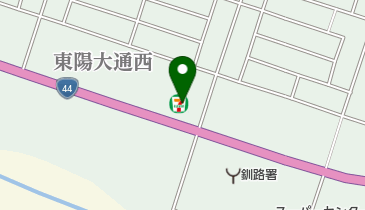 セブンイレブン 釧路町東陽大通店の地図画像