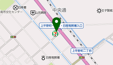 セブンイレブン 日南上平野町店の地図画像