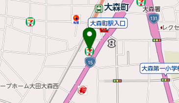 セブンイレブン 大田区大森西5丁目店の地図画像