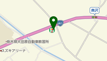 セブンイレブン 大田原上奥沢店の地図画像