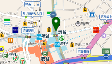 セブン銀行 東京メトロ 半蔵門線 渋谷駅 共同出張所の地図画像