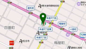 セブンイレブン 静岡本通4丁目店の地図画像