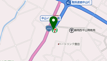 セブンイレブン 豊田市中山インター店の地図画像