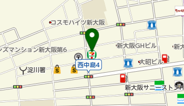 セブンイレブン 大阪西中島6丁目店の地図画像