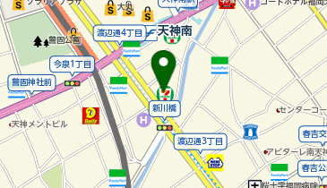 セブンイレブン 福岡渡辺通5丁目店の地図画像