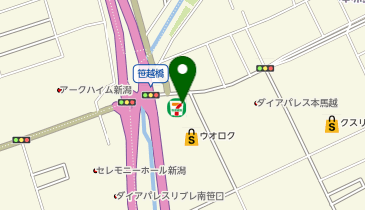 セブンイレブン 新潟本馬越店の地図画像
