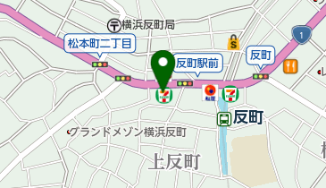 セブンイレブン 横浜上反町店の地図画像