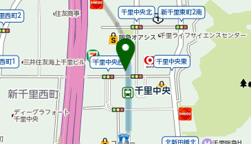 セブン銀行 SBI新生銀行 千里中央フィナンシャルセンタ- 共同出張所の地図画像