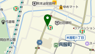 セブンイレブン 熊本細工町店の地図画像