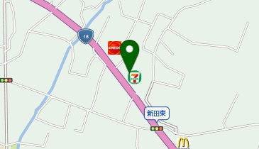 セブンイレブン 上田新田東店の地図画像
