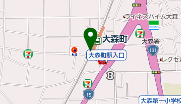 セブンイレブン 京急ST大森町店の地図画像