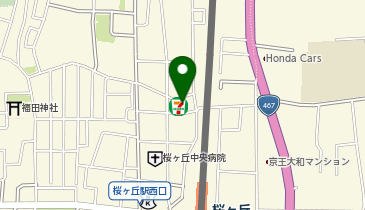 セブンイレブン 大和福田1丁目店の地図画像