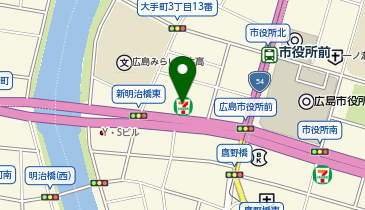 セブンイレブン 広島大手町4丁目店の地図画像
