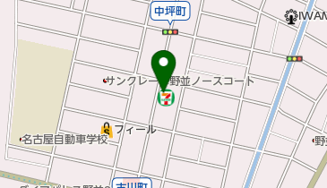 セブンイレブン 名古屋野並2丁目店の地図画像