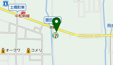 セブンイレブン 橿原豊田町店の地図画像