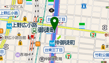 セブン銀行 東京メトロ 日比谷線 仲御徒町駅 共同出張所の地図画像