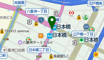 セブン銀行 東京メトロ 銀座線 日本橋駅 共同出張所の地図画像