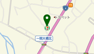セブンイレブン 一関バイパス店の地図画像