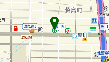 セブンイレブン 名古屋黒川駅前店の地図画像
