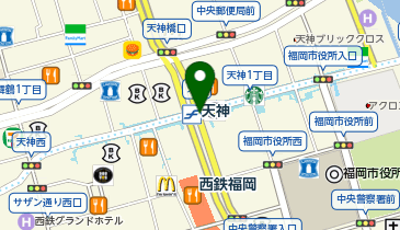 セブン銀行 福岡市地下鉄 天神駅 共同出張所の地図画像