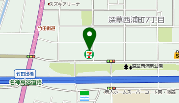 セブンイレブン 深草西浦8丁目店の地図画像