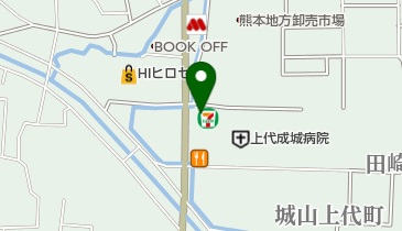 セブンイレブン 熊本上代2丁目店の地図画像