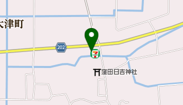 セブンイレブン 熊本大津下町店の地図画像