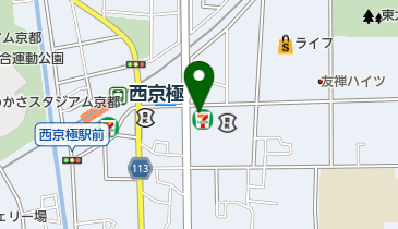 セブンイレブン 葛野大路花屋町店の地図画像
