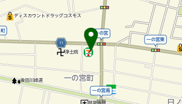 セブンイレブン 宮崎一の宮町店の地図画像