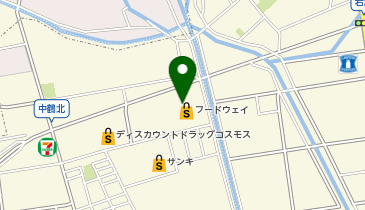 セブン銀行 フードウェイ 中間店 共同出張所の地図画像