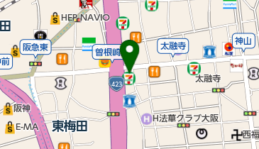 セブンイレブン 梅田太融寺町店の地図画像