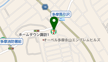 セブンイレブン 多摩諏訪越通り店の地図画像