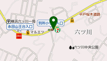 セブンイレブン 横浜六ツ川店の地図画像