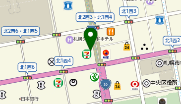 北海道札幌市中央区北1条西のコンビニ一覧 Navitime