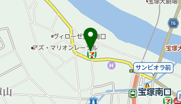 セブンイレブン 宝塚湯本町店の地図画像