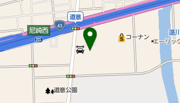 セブン銀行 スーパーオートバックス 43道意 共同出張所の地図画像