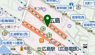 セブンイレブン ハートインJR広島駅在来改札内店の地図画像